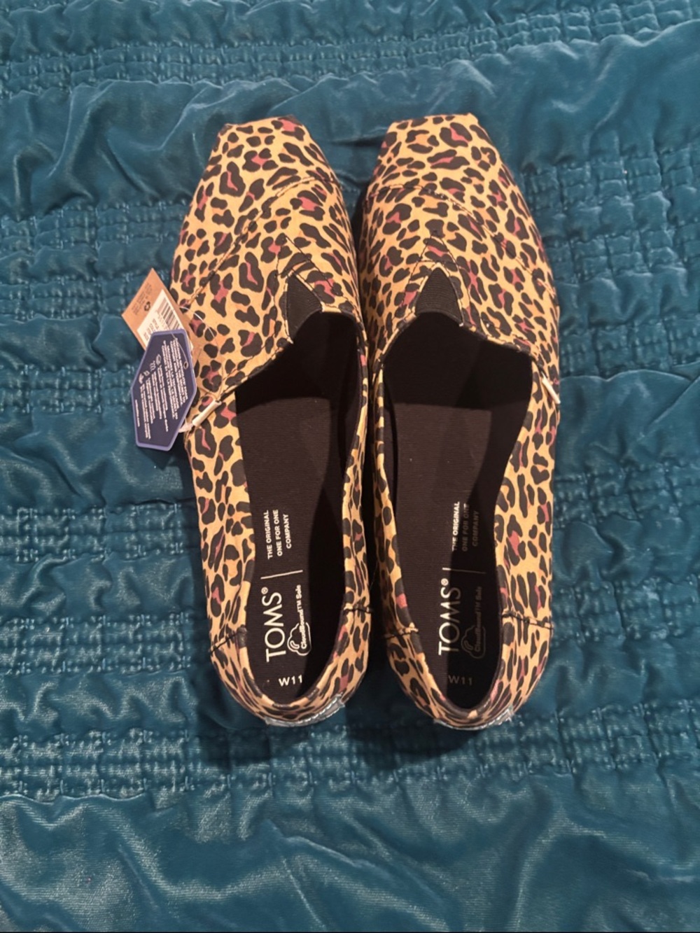 TOMS Women's Leopard Print Alpargata Slip-Ons - Picture 4 of 5